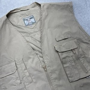 Fox Fire Outdoor Sporting Front Zip Vest Men XXXL Tan Fishing Pockets Mesh 3X - Picture 1 of 19