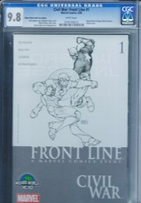 CIVIL WAR: FRONT LINE #1 CGC 9.8 WIZARD WORLD CHICAGO 2006 EXCLUSIVE SKETCH