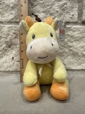 S) Brinquedo de pelúcia amarelo animal de pelúcia bebê girafa preferido infantil novo com etiquetas 7" - Imagem 1 de 4