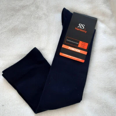 1 Paar Damen Stützkniestrümpfe Reisekniestrümpfe Funktion Dunkelblau 35 bis 42 - Bild 1 von 2