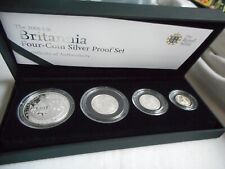 2008 United Kingdom Britannia .958 Silver proof 4 coin collection Lot # 235