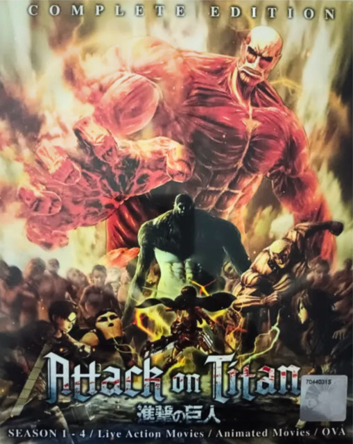 Dvd Attack On Titan Shingeki No Kyojin Legendado 1 2 3 4