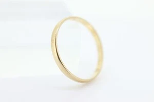 Banda de 14 k. Banda redonda delgada de oro amarillo de 14 K. Talla 7 2mm Ancho st (44) - Imagen 1 de 4