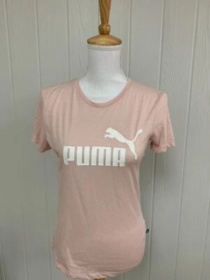 Camiseta Puma Rosa Mujer Talla Pequeña Blanco Logo Foto 1 de 3