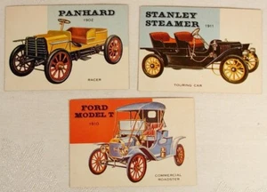 WORLD ON WHEELS 1954 6 CARTAS COCHES ANTIGUOS MODELO T ETC EX-NM - Imagen 1 de 3