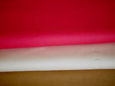 Patchworkstoff einfarbig, uni, Kombistoff, Rückseitenstoff, beige o. korallenrot - Bild 1 von 4