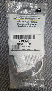 NEW Whirlpool 279320 Dryer Terminal Block-Old Style Factory Cert Part - Picture 1 of 3