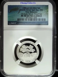 2020 S NGC Proof 70 UCAM .999 Silver Salt River Bay ATB Quarter ☆☆ First Release - Picture 1 of 2