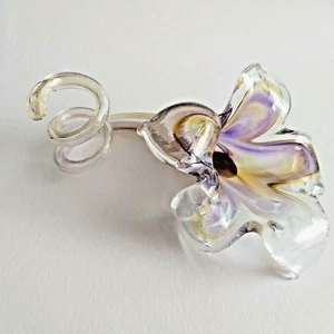 Vintage handgeblasene Kunst Glas Blume Figur Wohnkultur - Bild 1 von 9