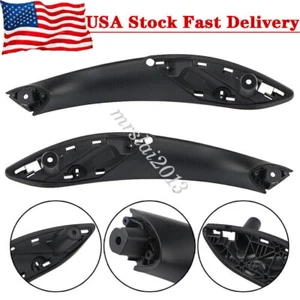 Pair Front Left+Right Black Inner Trim Door Pull Handle For BMW F30 F80 F31 F32 - Picture 1 of 12