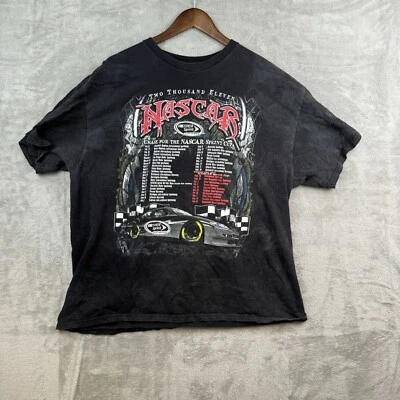 Camisa Nascar Schedule 2011 preta adulta XXL manga curta Sprint Cup Series - Imagem 1 de 4