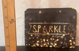Bath & Body Works Makeup Zipper Pouch  SPARKLE Glitter Bag Cosmetics Clutch - Picture 1 of 3