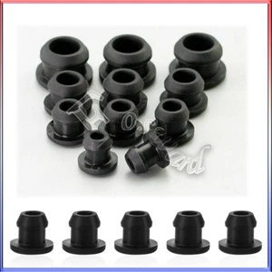 Schwarz Silikon Gummi Lochstopfen Snap-on Verschluss Blind Endkappen Dichtung Stopfen - Bild 1 von 6