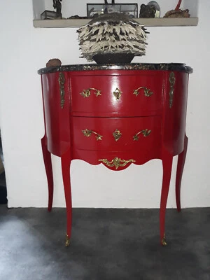 Petite commode demi-lune style LXV - Photo 1/4