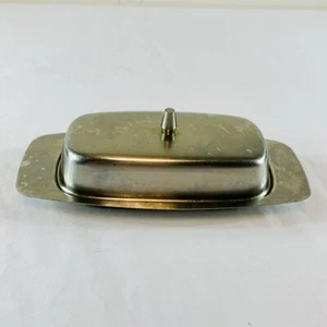 Vintage Leonard Denmark 18/8 Edelstahl Butterdose - Bild 1 von 9