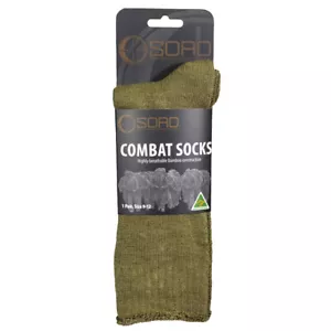 CALCETINES DE COMBATE DE BAMBÚ SORDO TALLA 9-12US HECHOS EN AUSTRALIA #SACL063 - Imagen 1 de 6