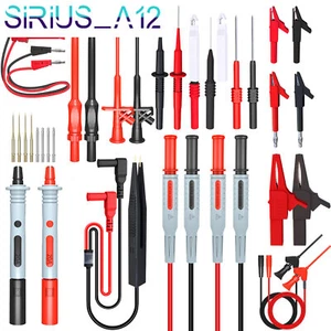 Multimeter Test Leads Kit with Wire-Piercing Probe Alligator Clip Mini Grabber - Picture 1 of 6