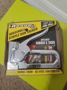 ARROW FASTENER CO, LIGHT DUTY CHROME JAM PROOF STAPLE GUN TACKER MODEL JT-21 - Picture 1 of 9