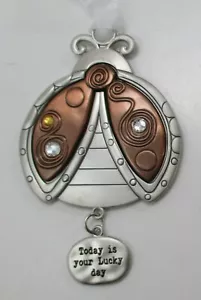 Y4 Heute ist dein Glückstag Marienkäfer LIVE HAPPY ORNAMENT Ganz - Bild 1 von 4