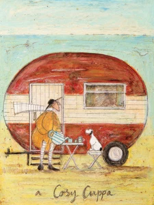 Sam Toft - Eine gemütliche Tasse - Leinwanddruck Wandkunst - 2 Größen verfügbar - Bild 1 von 1