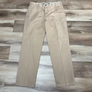 Brooks Brothers Pants Mens 35 x 32 Advantage Clark Chino Khaki Flat Front - Picture 1 of 9