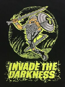 80s 90s Vtg L T-Shirt Large USA made Warlords of Yar Gamer Invade Gauntlet ? - Picture 1 of 10