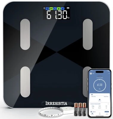 Bilancia Bluetooth Smart Body Composizione con 6 metriche sullo schermo - IRRESISTIA - Immagine 1 di 4
