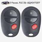 2 Remote Key Fob 3 Button Gq43vt20t For Toyota Highlander Sequoia Sienna Tacoma