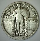 1920 Stojąca srebrna ćwiartka Liberty Bardzo drobna obiegowa moneta 25c typu US VF