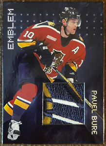 1999-00 IN THE GAME BAP MILLENNIUM SERIES GAME-USED EMBLEM PAVEL BURE E-10