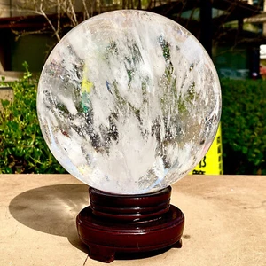 16,39 libbre sfera di quarzo trasparente fusione quarzo sfera di cristallo bianco guarigione - Foto 1 di 15