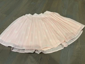NEW Janie and Jack girl SPRING SUMMER pink white polka dot pleated skirt 6 - Picture 1 of 5