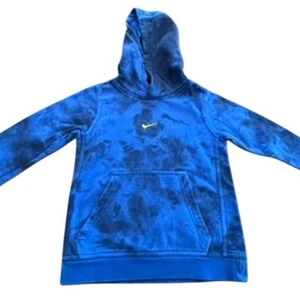"NIKE" KIDS Tye Dye Kangaroo Pocket Logo SZ S Back Graphics Hoodie Retro Skater - Picture 1 of 8
