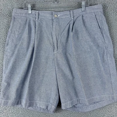 Pantalones Cortos Dockers Para Hombre 38 Azul Gris Plisado Calce Relajado 100% Algodón Chino Informal Foto 1 de 4