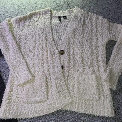 Suéter inclinable completo para mujer Xs botón de punto cuello en V extra pequeño XS Cover Up Fairy Foto 1 de 4