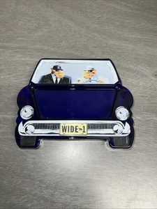 Vtg Joe Camel Cigarette Car Shaped 2-sided Glass Cobalt Blue Ashtray Wide 1 - Picture 1 of 3
