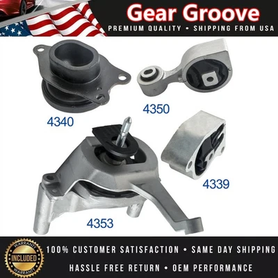 4X For Nissan Altima 2.5L 2007-2018 Auto Trans Engine Motor & Trans Mount Set Foto 1 de 4