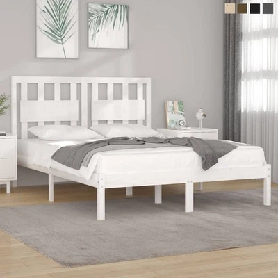 Massivholzbett Bettgestell Frame Bett Hausbett Bettrahmen Jugendbett Kopfteil - Bild 1 von 4