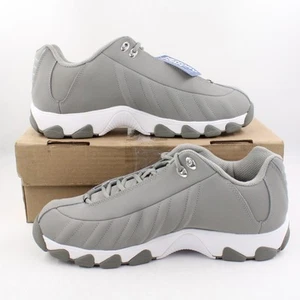 K-Swiss ST329 CMF Leather Sneakers in Neutral Grey/Silver US 14 (03426-085-M) - Picture 1 of 11