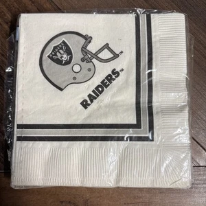 Vtg 1990s L.A. LOS ANGELES RAIDERS NFL 16 Count Dinner Napkins Football Party - Picture 1 of 3