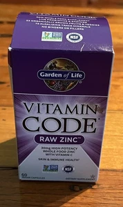 Vitamin Code Raw Zinc 60 Vegan capsules - Picture 1 of 2