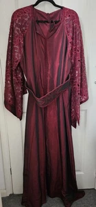 Womens Morrocan Free Size Long Sleeved Dress Kaftan Wedding Dress Worn Once - Picture 1 of 4