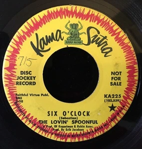 The Lovin Spoonful Six O’Clock Original Import Vinyl Promo 7” - Picture 1 of 2