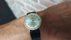 Rare Vintage Hamilton 14k Solid Gold Thinline Mens Wristwatch - Picture 1 of 14