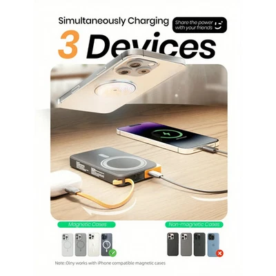 NEW Magnetic Wireless Power Bank 22.5W PD Fast Charging 10000mAh Battery Bank - Image 1 of 4