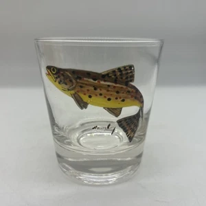 Vintage Fisherman’s Fish Lowball Whiskey Glas Forelle Ersatz 3,25” x 3” - Bild 1 von 6