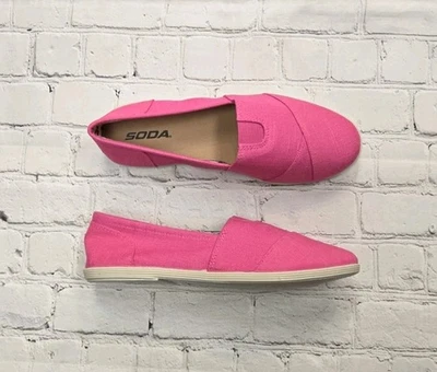Zapatos planos sin cordones SODA fucsia para mujer talla 9 Foto 1 de 4