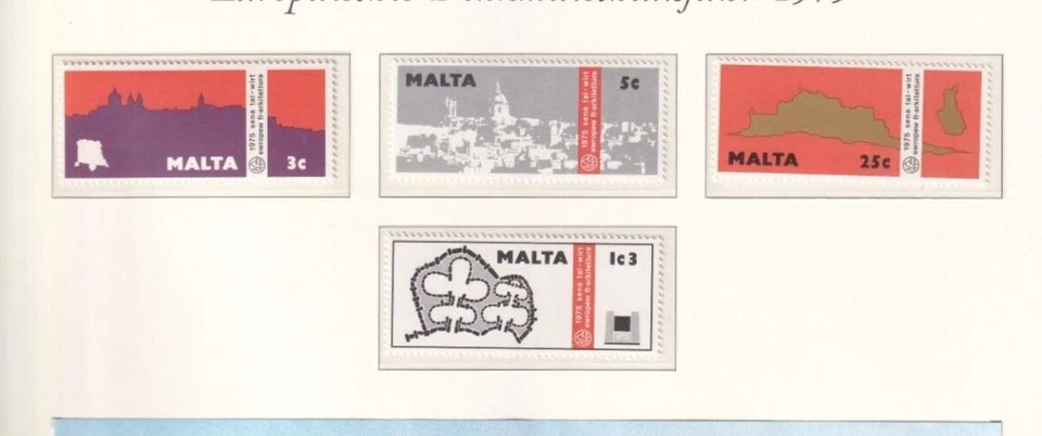 SA21d Malta 1975 Architectural Heritage Year mint stamps - Image 1 of 1