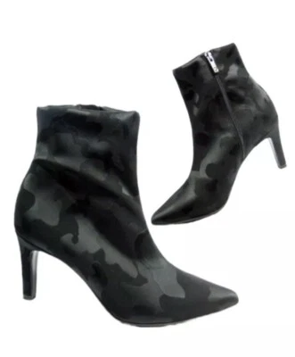 Peter Kaiser Black Camouflage Heeled Boots Size 4 / 6.5 - Imagem 1 de 4