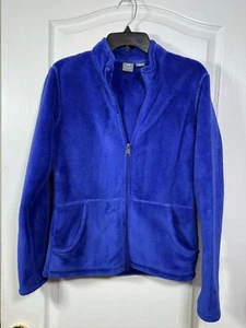 White Sierra Soft High Pile Fleece Jacket Women's XL Cozy Hike Outdoors Blue - Picture 1 of 8